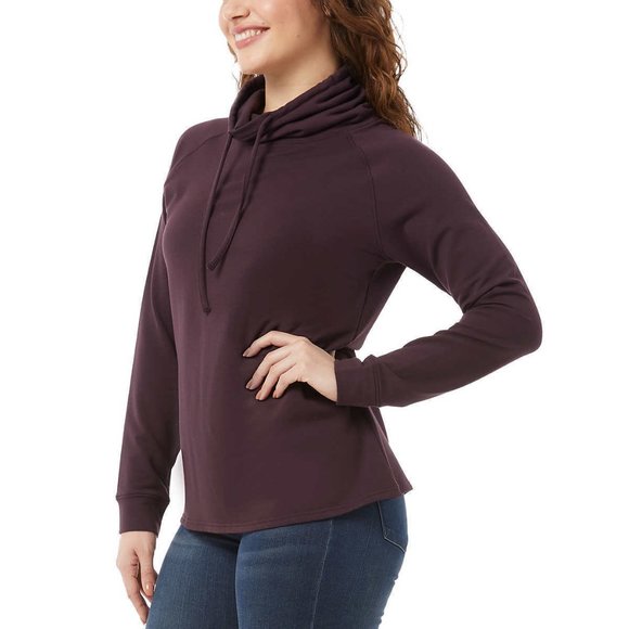 NWT 32 Degrees Women's Funnel Neck Pullover Hoodie Boysenberry Size S $50 FFF088 - Picture 2 of 4